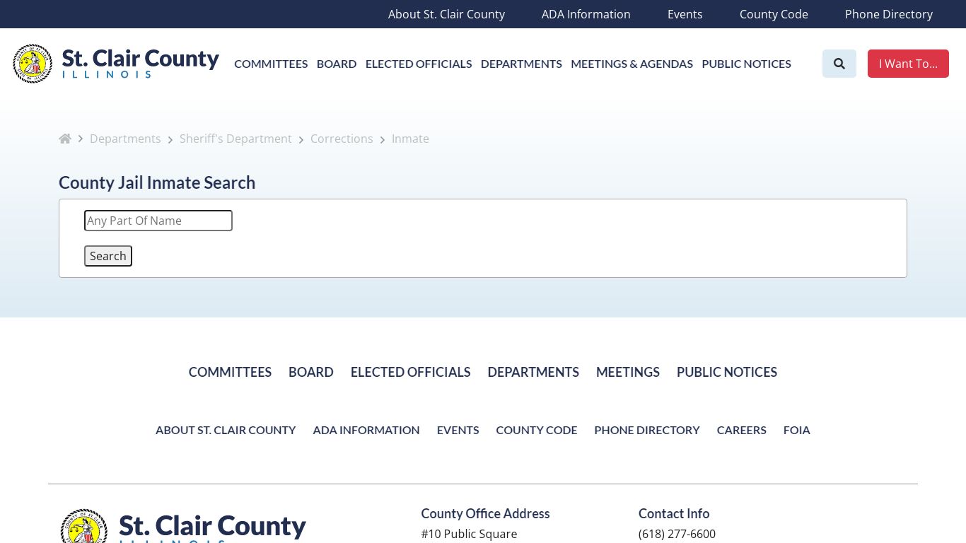 Inmate Search | Corrections - St. Clair County Illinois