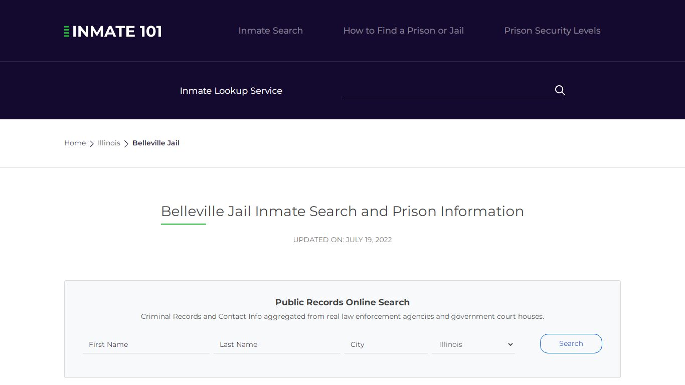 Belleville Jail Inmate Search, Visitation, Phone no ...