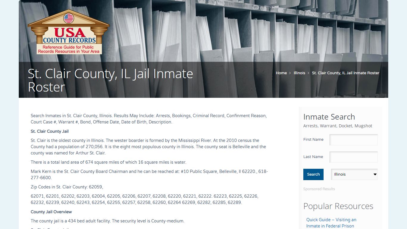 St. Clair County, IL Jail Inmate Roster | Name Search